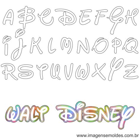 Molde Da Letra Walt Disney 2 Letras Disney Para Imprimir Letras De