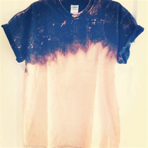 Medium Bleach Dip Dye Black T Shirt From