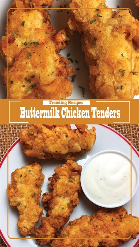 Buttermilk is the slightly acidic liquid left behind after heavy cream is churned into butter. Buttermilk Chicken Tenders | Recipe Spesial Food