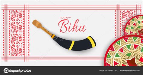 Vector Illustration Happy Rongali Bihu Assamese New Year Indian Traditional Stock Vector Image