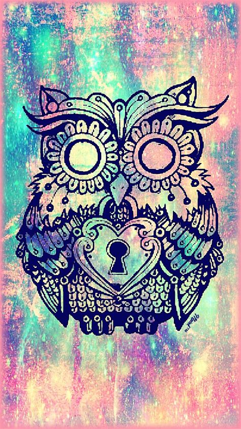 Vintage Owl Galaxy Wallpaper I Created For The App Top Chart Cute