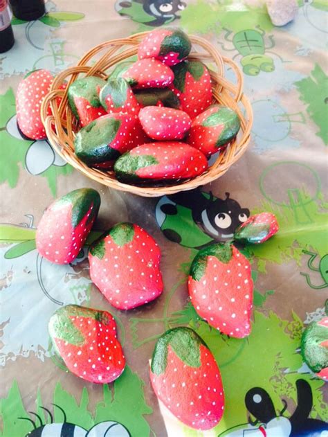 Painted Rocks Strawberries