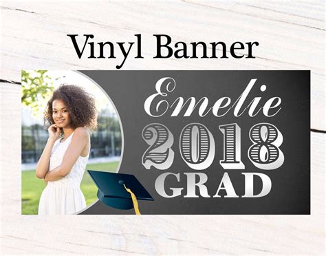 Graduation Photo Banner ~ Congrats Grad Personalized Party Banners