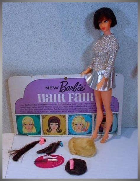 Vintage Mattel Brunette Barbie Hair Fair Doll With Accessories 1969