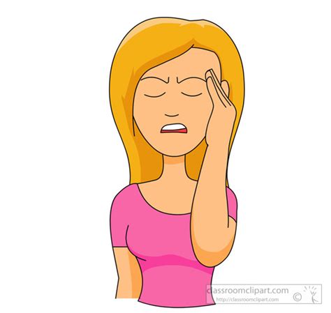 Health Clipart Woman Suffering With Headache Classroom Clipart