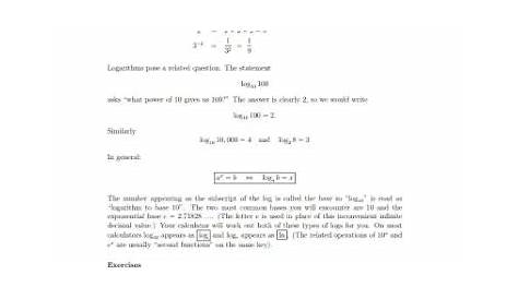 Logarithm Worksheet With Answers PDF - Free Download (PRINTABLE)