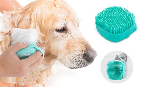 Buddies Cart Dog Bath Brush Body Scrubber Shampoo Dispenser Tick