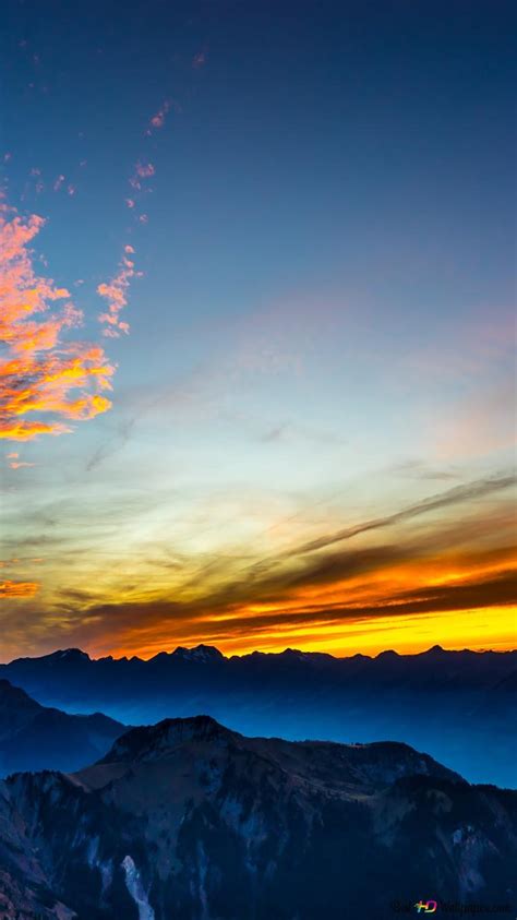 Mountain Sunset Hd Wallpaper Download
