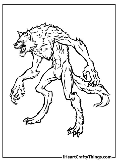 Werewolf Coloring Page Home Design Ideas