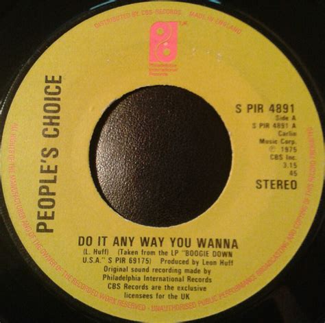 Peoples Choice Do It Any Way You Wanna 1976 Black Vinyl Vinyl