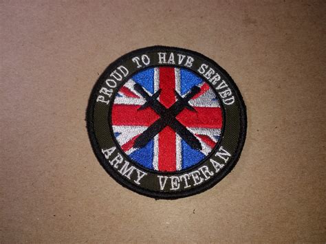 Embroidered Morale Veterans Patch Army Proud To Have Served Etsy