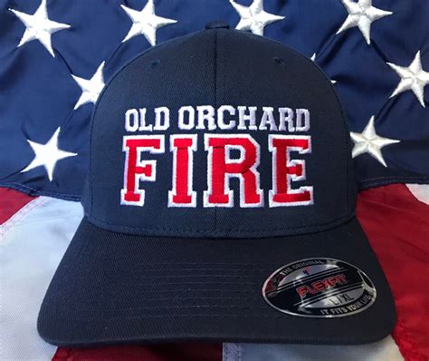 Free Personalization Custom Fire Embroidered Hat Fire Fighter Hat