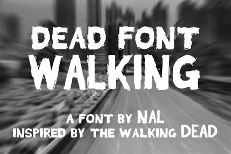 Dead Font Walking Chequered Ink Fontspace