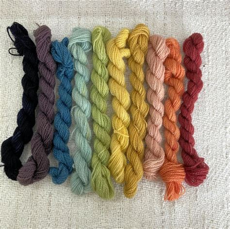 Rainbow Crewel Plant Dyed Wool Embroidery Yarn Folksy