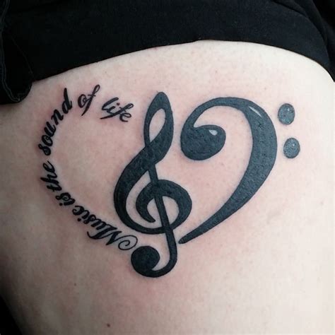 18 Music Heart Tattoos Designs Ideas Design Trends Premium Psd