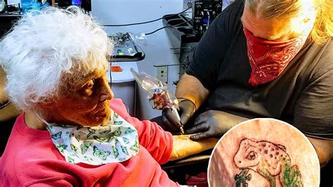 Year Old Woman Gets Her First Tattoo