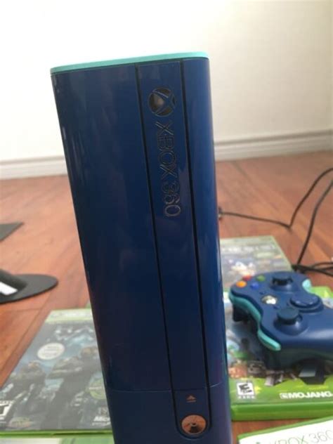 Xbox 360 E Navy Blue Limited Edition 500gb Console Bundle 6 Games