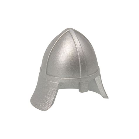 Lego Metallic Silver Knights Helmet With Neck Protector 15606 59600