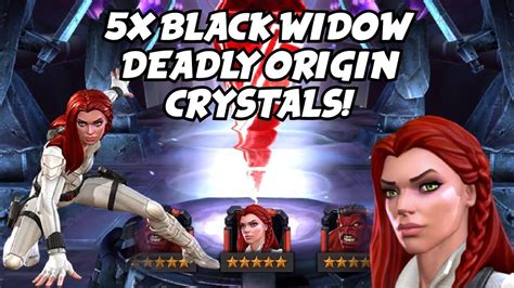 5x Shots At 6 Star Black Widow Deadly Origin Crystal Opening Marvel