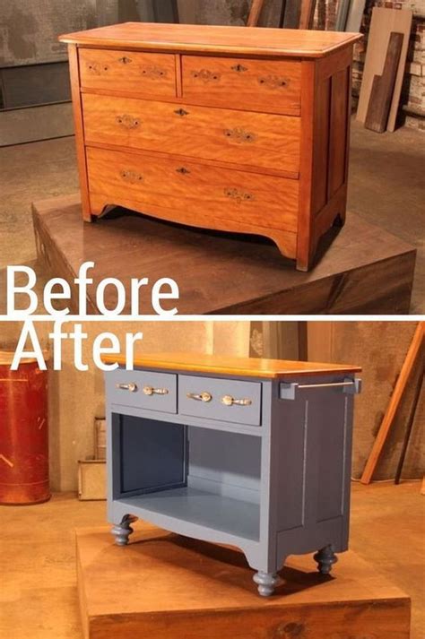 An Old Dresser Is Transformed Into A New Piece Of Furniture With Chalk