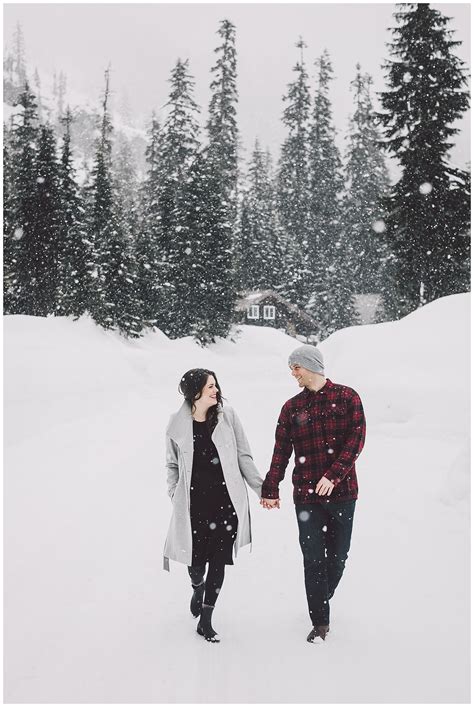 Winter Engagement Session In The Snow Luma Weddings