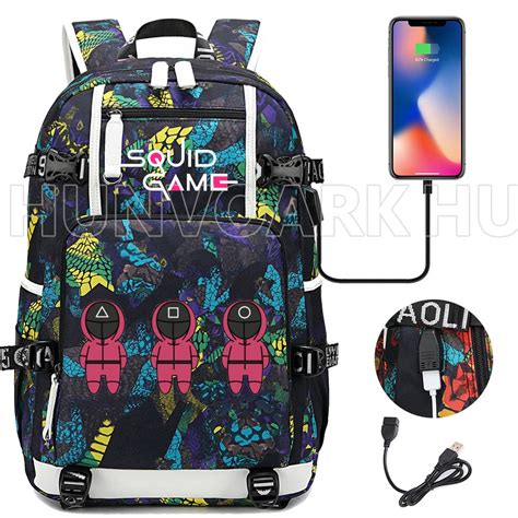 Squid Game Costume Backpack Waterproof Teenagers Laptop School Bag High