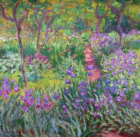 Artists Garden In Giverny 1900 Painting By Claude Monet Pixels