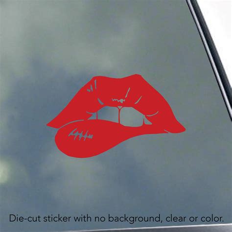 Biting Lip Vinyl Sticker Decal Kink Domme Sexy Bdsm Submissive Etsy