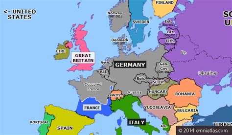 Fall Of France Historical Atlas Of Europe 21 June 1940 Omniatlas