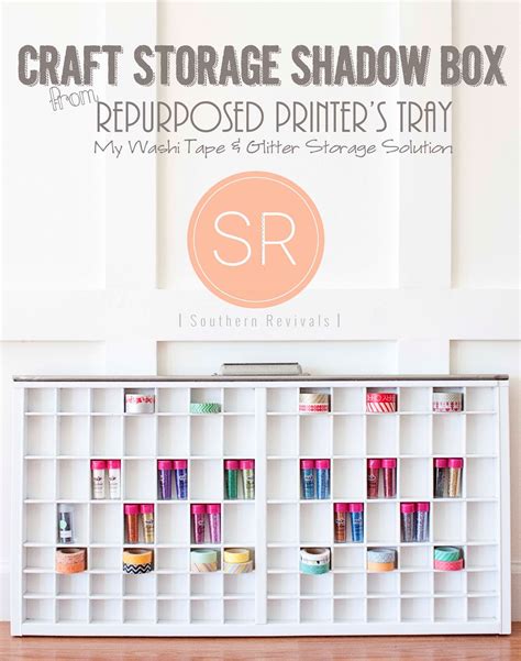 Diy Craft Storage Shadow Box From Repurposed Printers Tray Southern