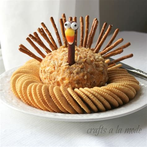 Thanksgiving Turkey Cheese Ball Crafts A La Mode Thanksgiving