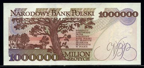 Polish Banknotes 1000000 Zloty Banknote 1993 Władysław Stanisław