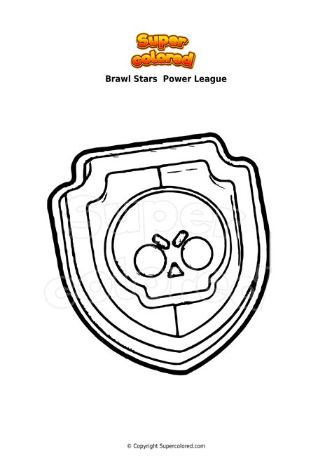 Coloring Page Brawl Stars Power League Supercolored