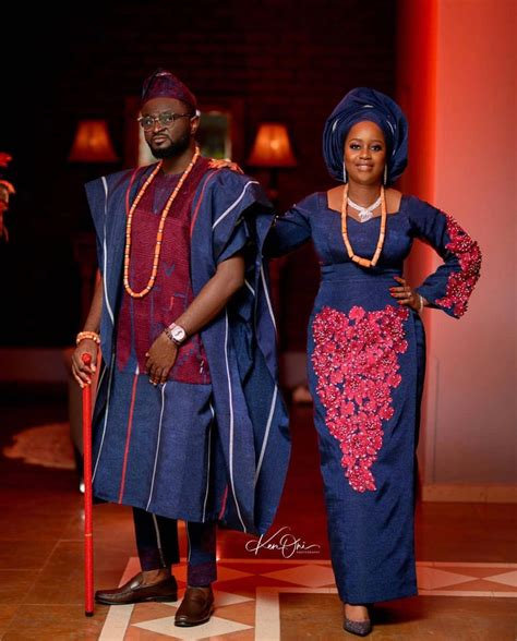 Complete Couples African Traditional Wedding Aso Oke Nigeria Wedding