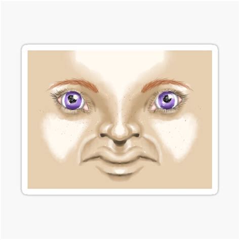 Freaky Freckle Face Sticker For Sale By Moira Sinclaire Redbubble