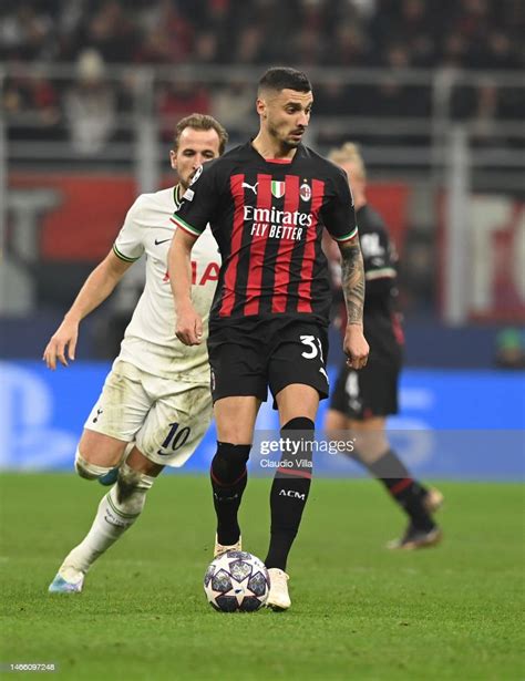 Rade Krunic Of Ac Milan In Action During The Uefa Champions League