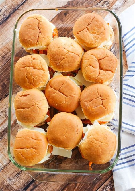 Shredded Buffalo Chicken Sliders Home And Plate