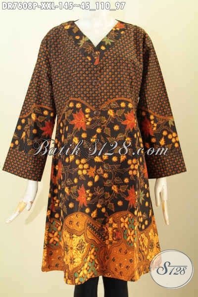 Bentuk v pada kaos ini sebenarnya didapat dari. Dress Batik Wanita Gemuk, Busana Batik Big Size Model ...