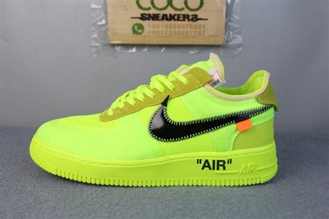 Qc Nike Air Force 1 Low Off White Volt Neon From Coco Repsneakers