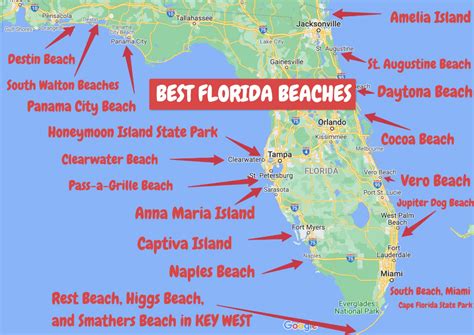 Best Beach In Florida Cocoa Beach Florida Map Of Florida South Beach