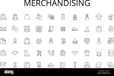 Merchandising Line Icons Collection Corporation Partnership Llc