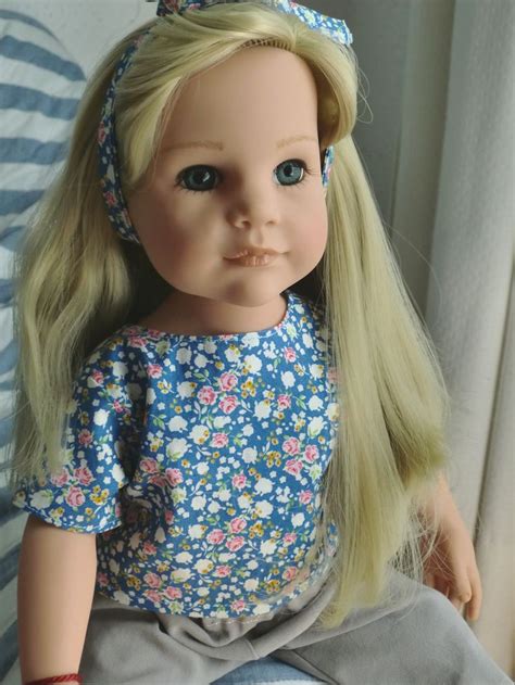 dolls götz doll hannah and her new blouse american girl doll american girl patterns doll