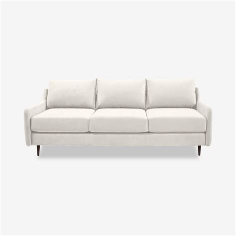 Brooks Sofa Swoop Arm White Fernish