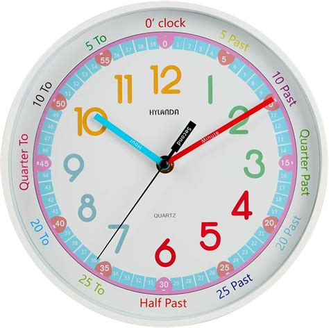 Wall Clock For Kids Time Teacher To Learn The Time Battery Operated