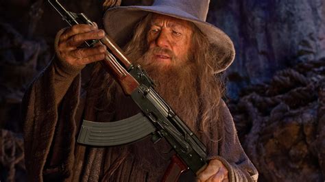 Gandalf Ak 47 The Lord Of The Rings Photo Manipulation