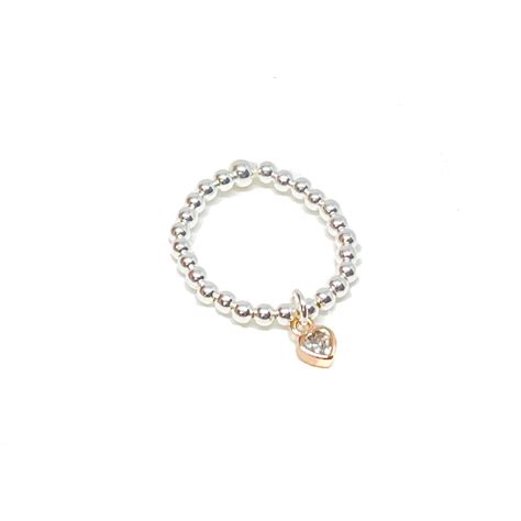 Rachel Diamond Heart Ring Rose Gold