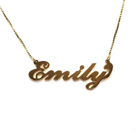 Commercial Cursive Nameplate Necklace Ryus Jewelry