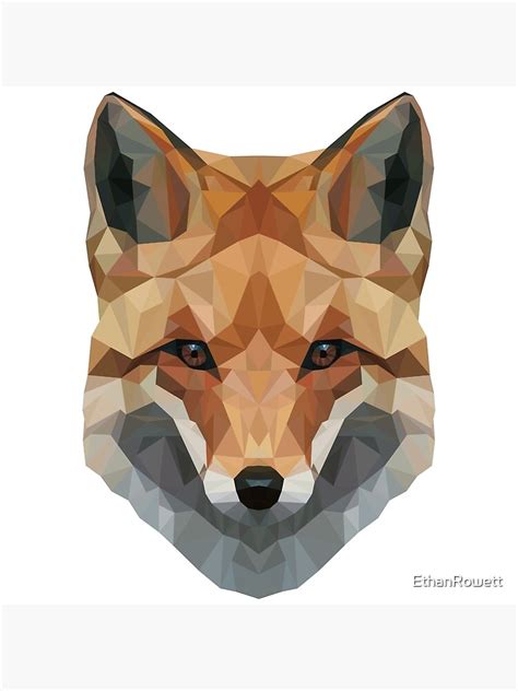 Geometric Fox Art Print By Ethanrowett Redbubble
