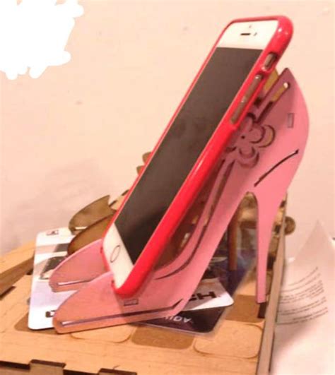 Shoe Phone Holder File Cdr And Dxf Vector Download Laser Etsy Uk