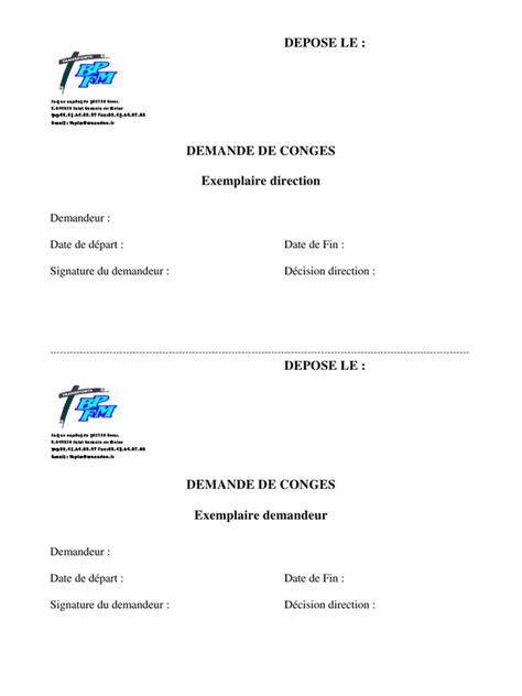 Tous sous divers, votre demande d'autorisation de construire ne sera pas acceptée. modele demande de conge pdf - Modele de lettre type